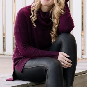 Cynthia rowley 100% merino wool  long line  cowl neck sweater fall winter